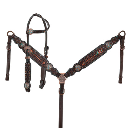 Limited Edition Timber Arrow One Ear Headstall and Breastcollar Set