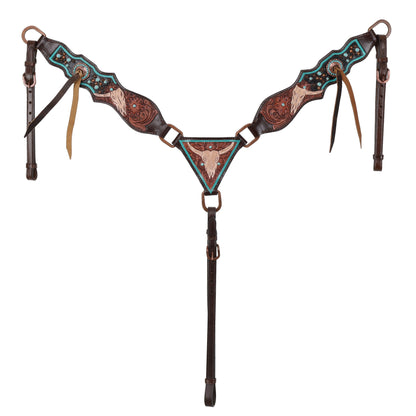 Limited Edition Desert Skull One Ear Headstall and Breastcollar Set