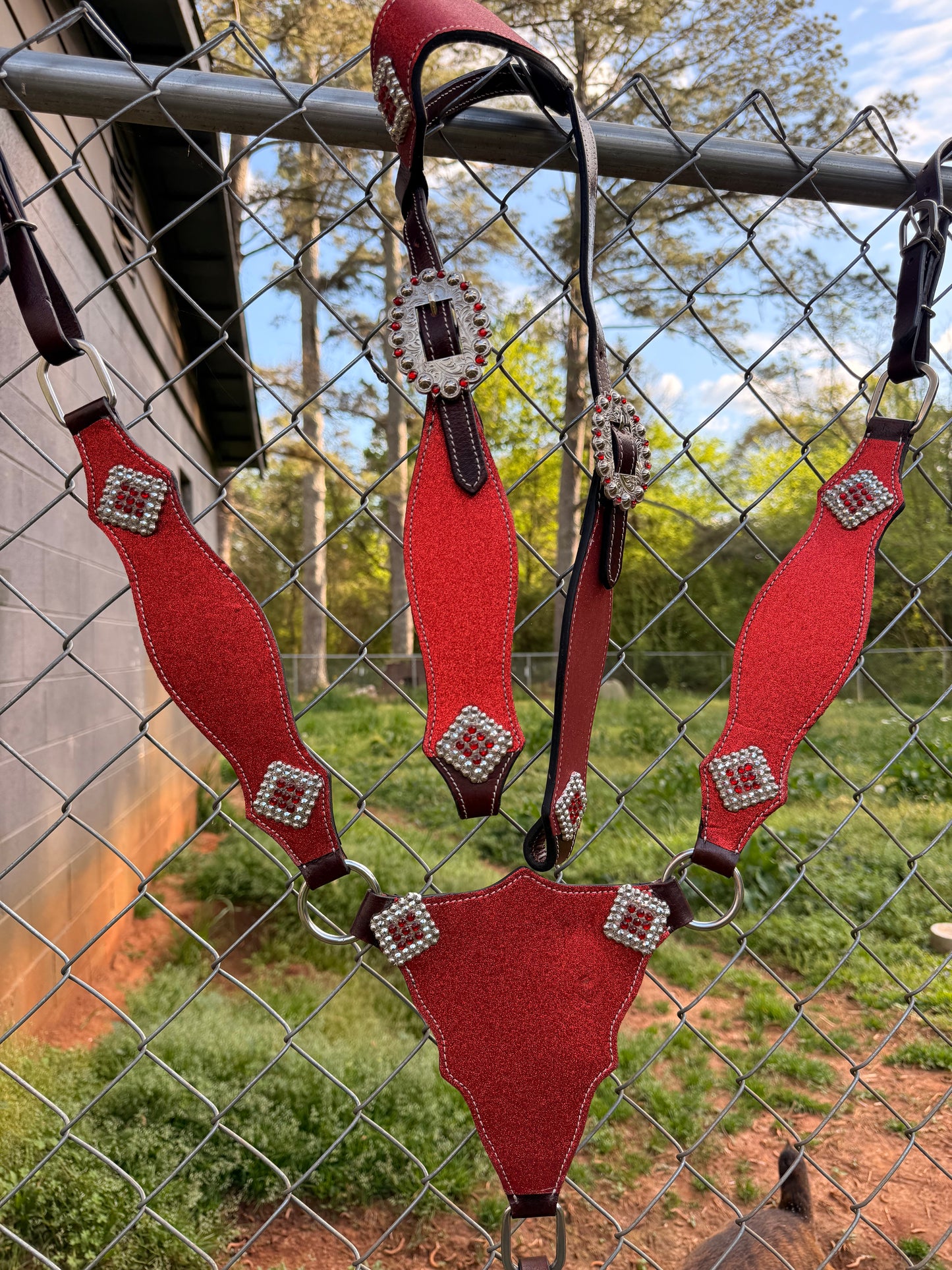 READY TO SHIP- "Imperfect" Red Glitter Tack set