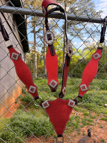 READY TO SHIP- "Imperfect" Red Glitter Tack set