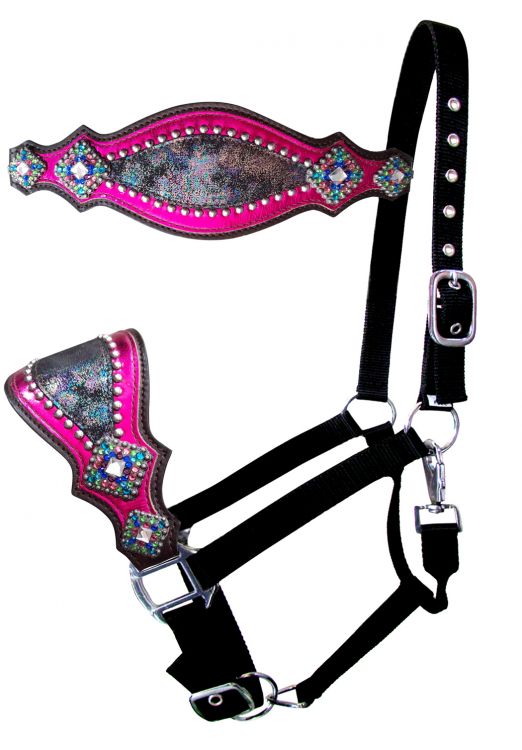 Rainbow Metallic Print Bronc Halter