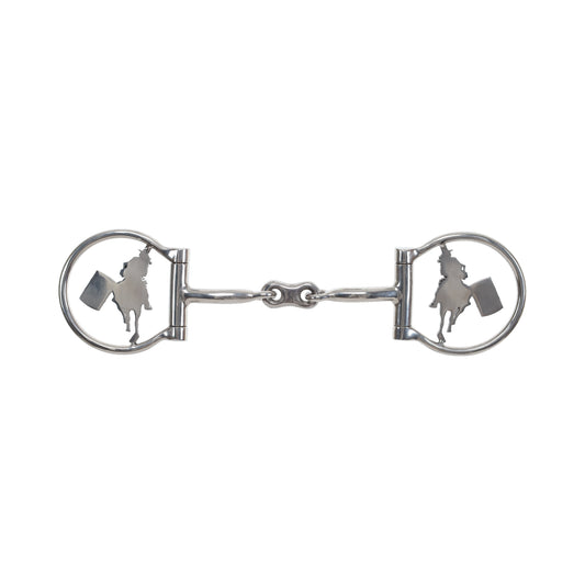 Fast Turns Stainless Steel D-Ring Dogbone Snaffle Bit