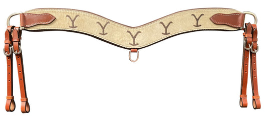 "Y" branded cowhide tripping collar