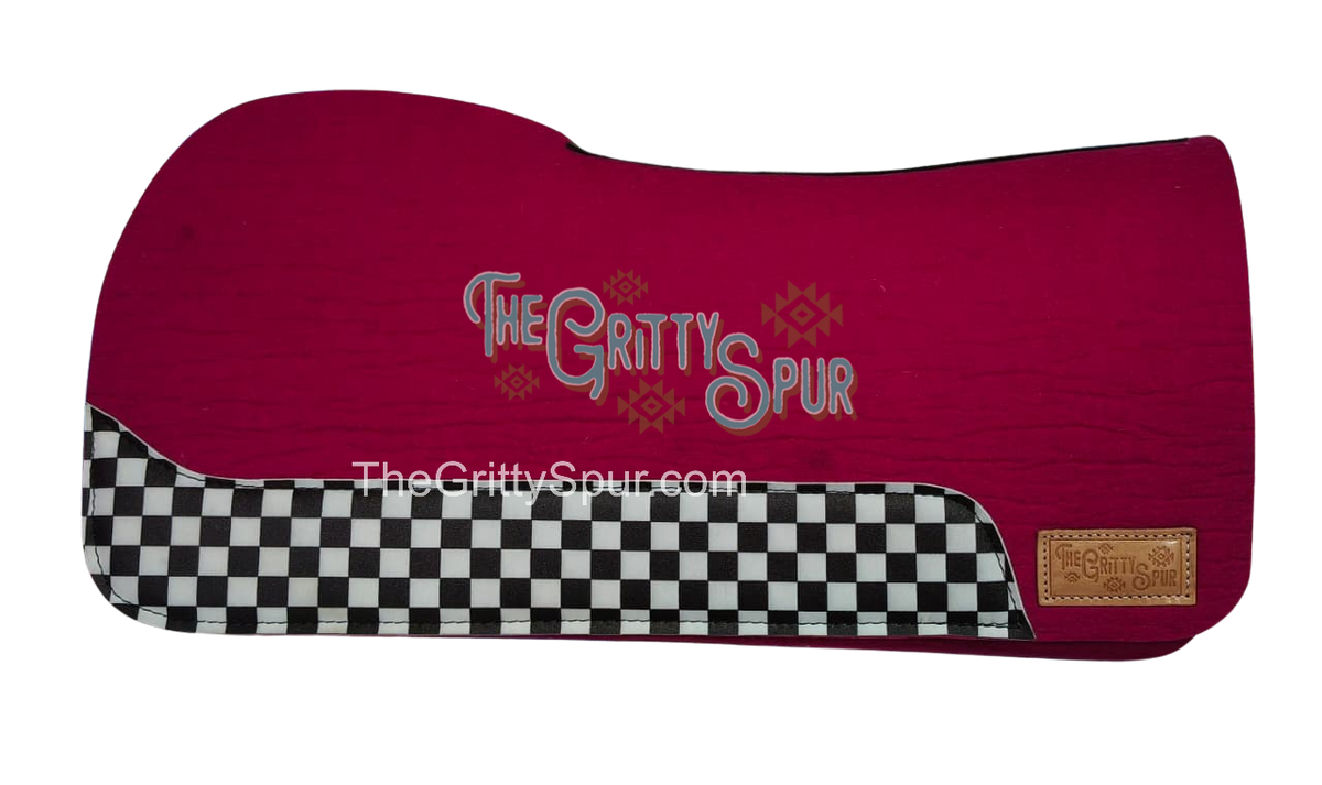 PRE ORDER- CHECKER WEAR LEATHER- Colored 100% wool felt saddle pad- tester pads