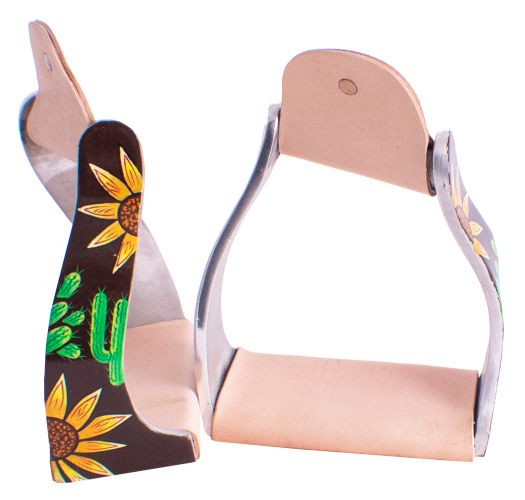 Sunflower and cactus stirrups