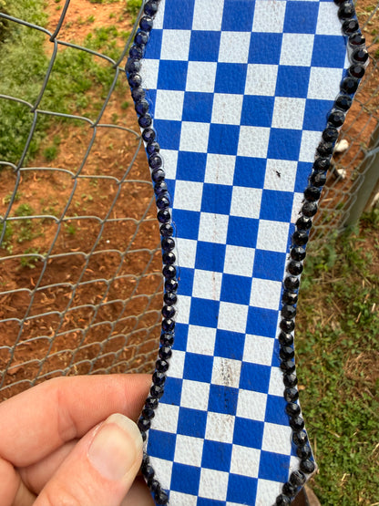 READY TO SHIP- "Imperfect" Blue Checker tack set