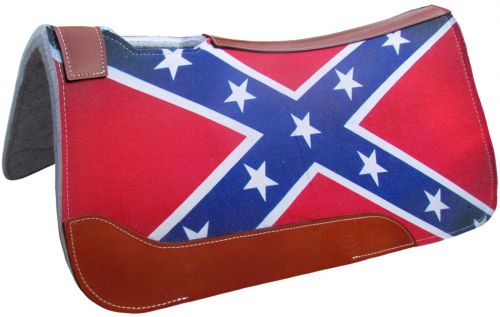 31" X 32" Dixie Flag Printed Solid Felt Saddle Pad