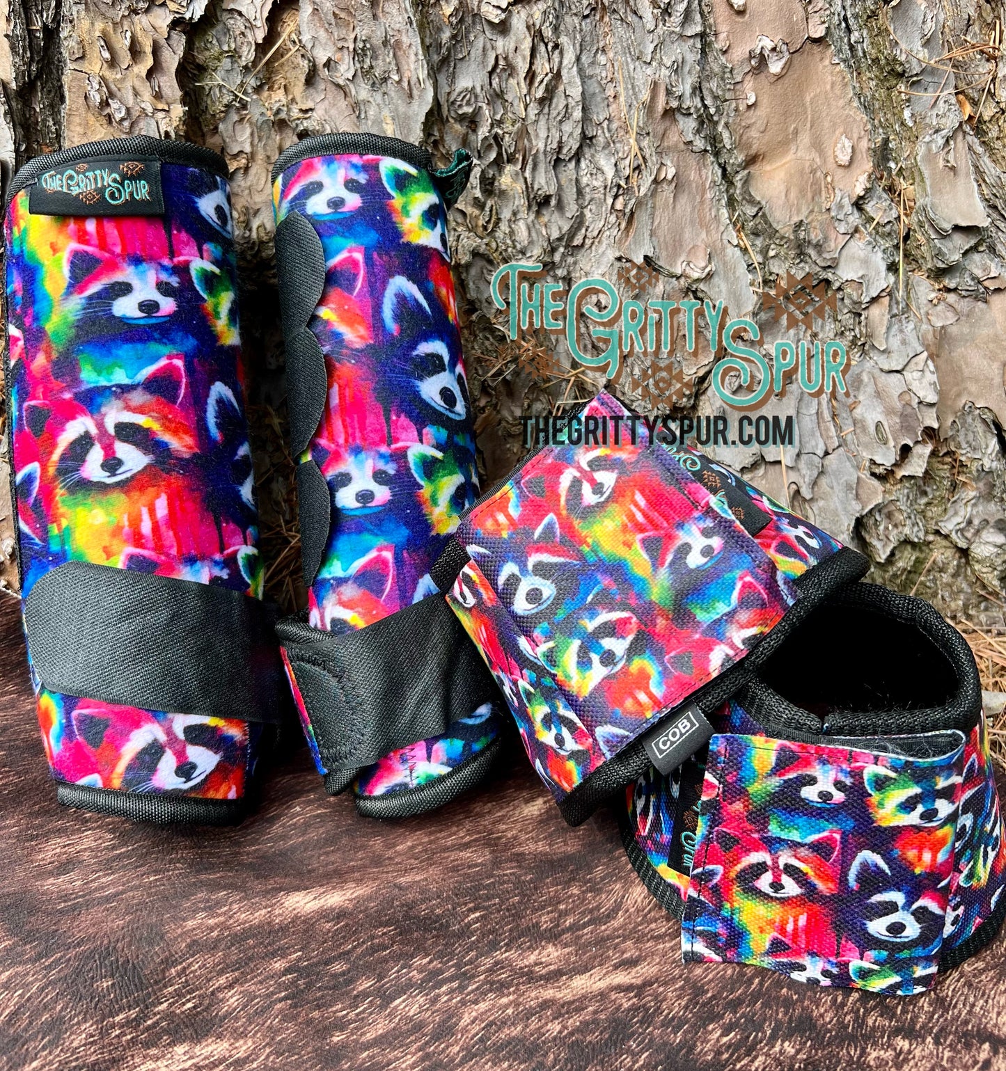 PRE ORDER- Rainbow Racoon Bell Boots