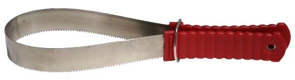 Shedding blade. Constructed of stainless steel. Measures 1" wide and 26" long