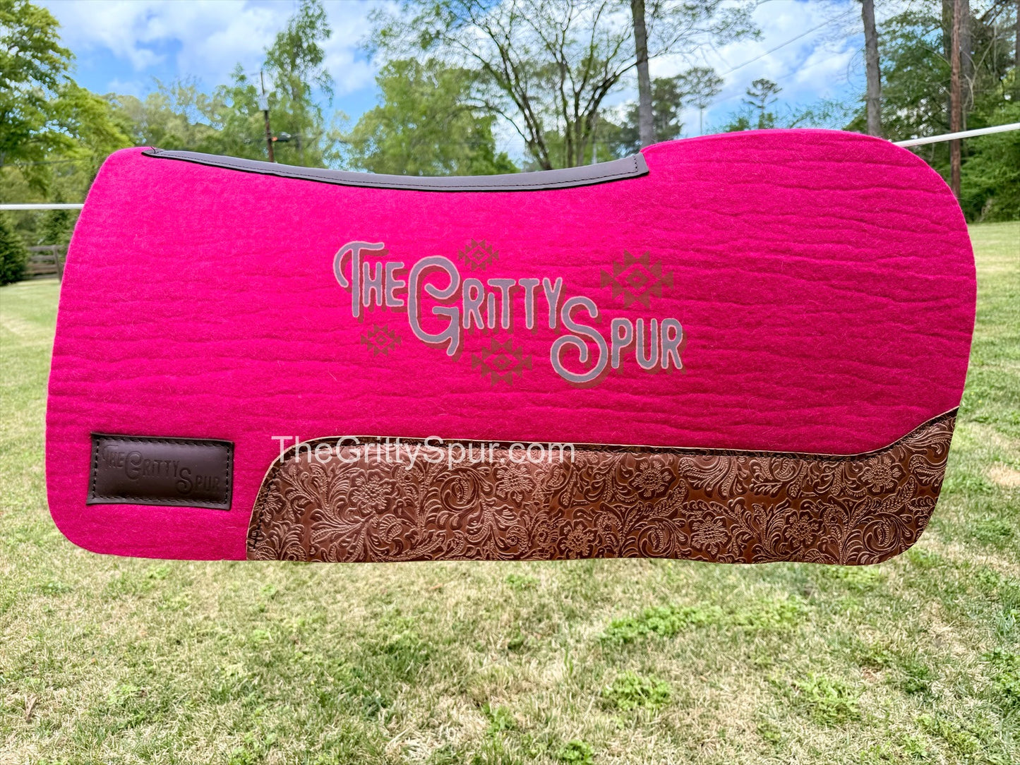 READY TO SHIP- Hot Pink 100% Wool Saddle Pad (choose details inside)