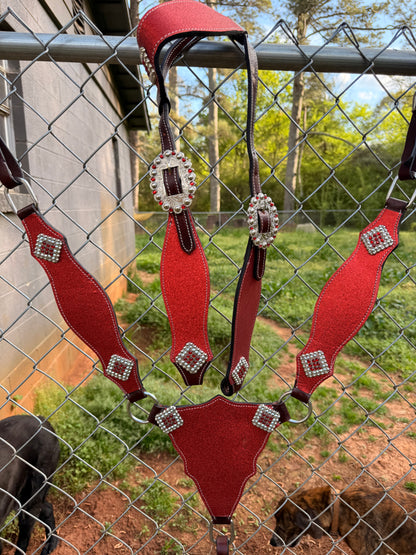 READY TO SHIP- "Imperfect" Red Glitter Tack set
