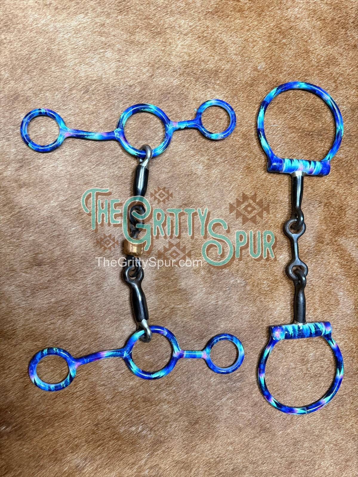 READY TO SHIP- Pattern and colored bits (snaffle and jr cowhorse)