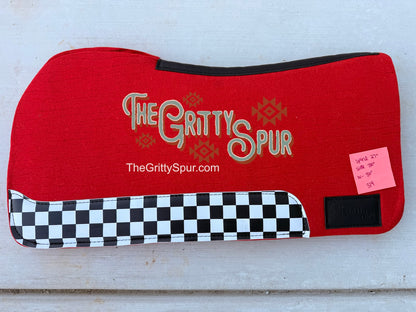READY TO SHIP- Red 100% Wool Saddle Pad (choose details inside)