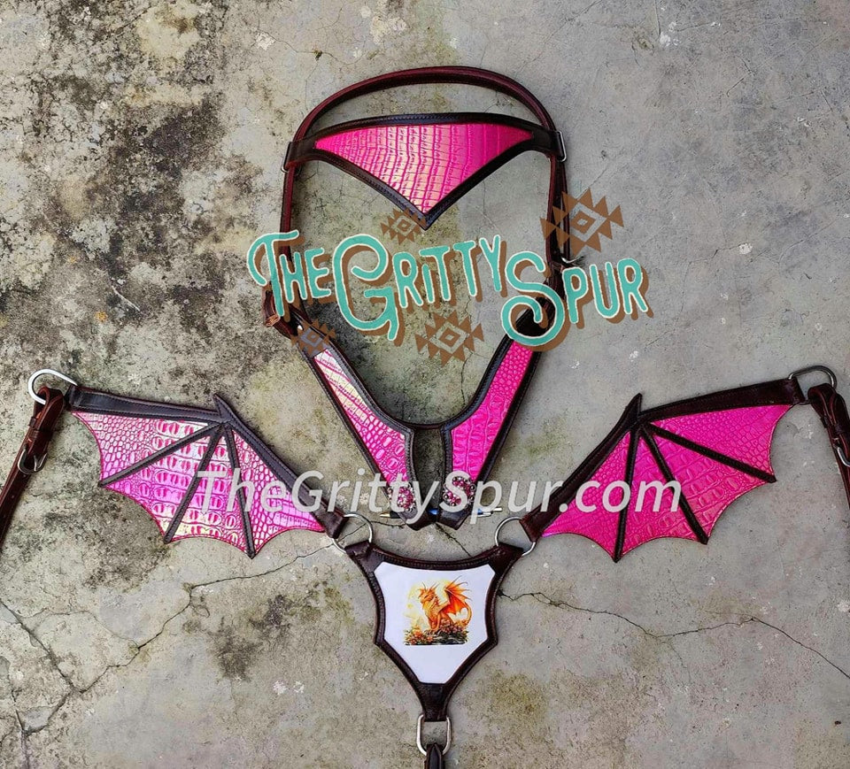 PRE ORDER- Pink Gator Dragon Wing with dragon center piece