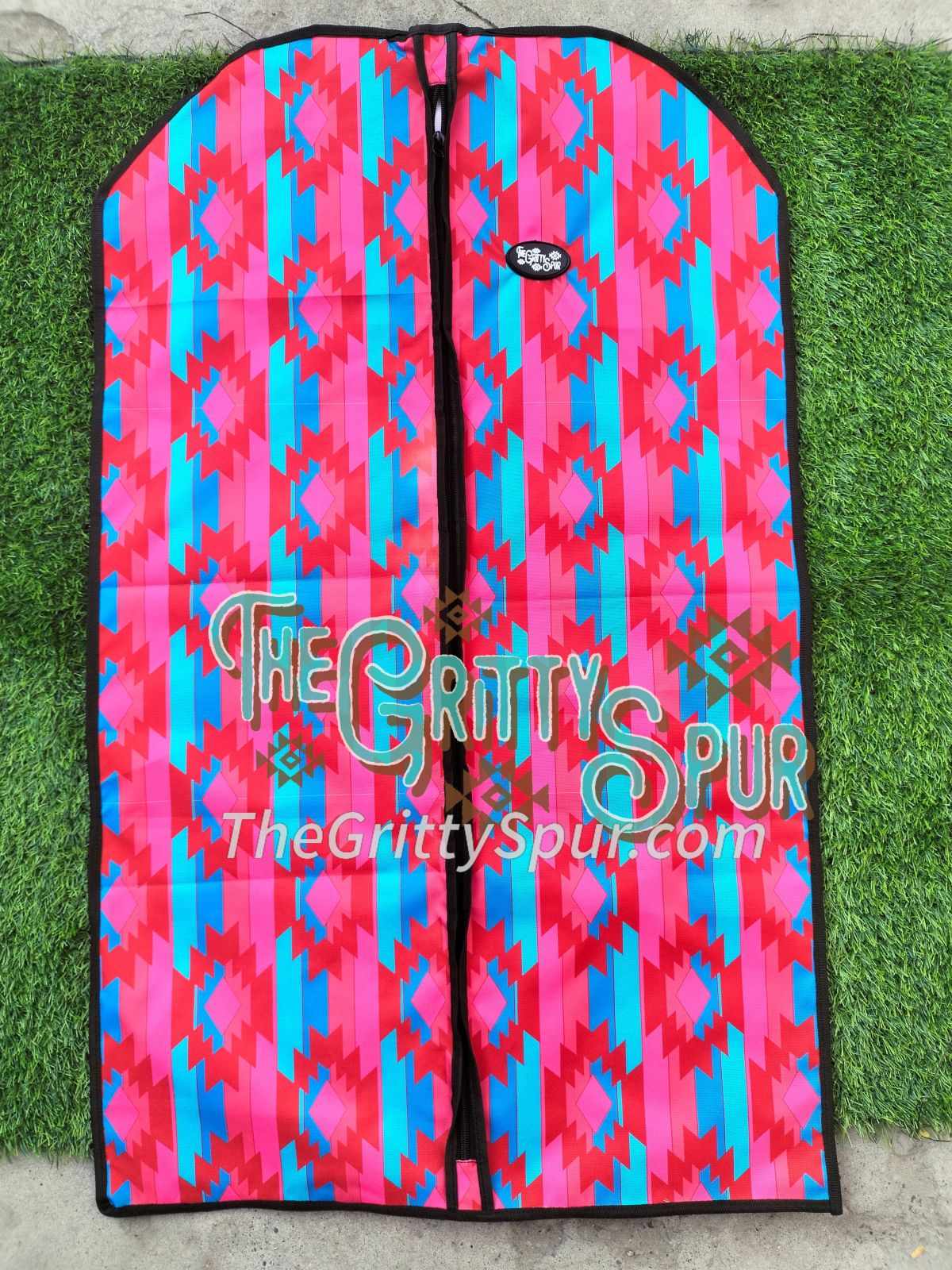 IN STOCK Pink Teal Aztec Garment Bag