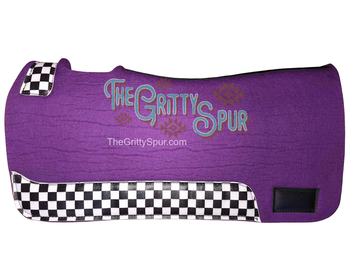 READY TO SHIP- Purple 100% Wool Saddle Pad (choose details inside)