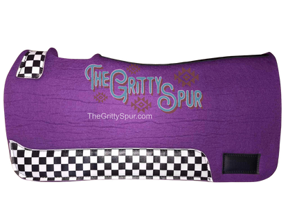READY TO SHIP- Purple 100% Wool Saddle Pad (choose details inside)