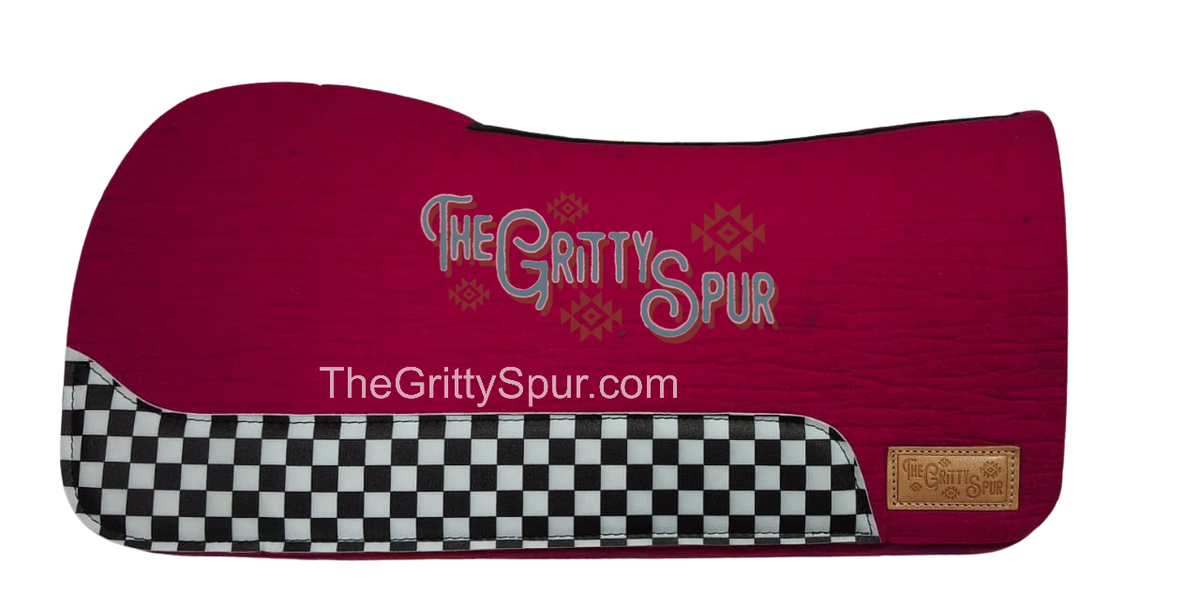 PRE ORDER- CHECKER WEAR LEATHER- Colored 100% wool felt saddle pad- tester pads