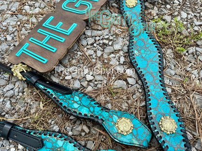 Pre order Turquoise Stone Tack Set