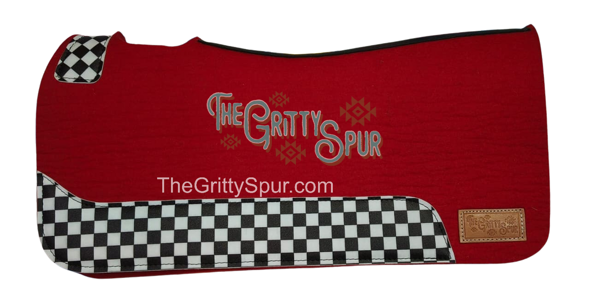 PRE ORDER- CHECKER WEAR LEATHER- Colored 100% wool felt saddle pad- tester pads