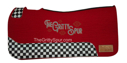 PRE ORDER- CHECKER WEAR LEATHER- Colored 100% wool felt saddle pad- tester pads