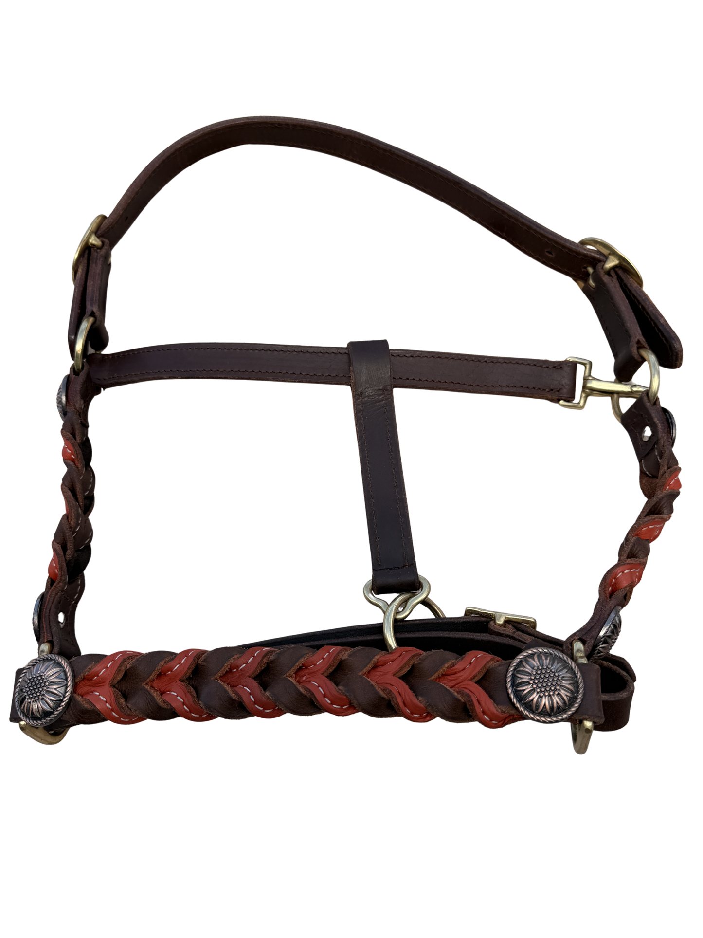 Braided oiled harness leather halters