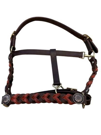Braided oiled harness leather halters