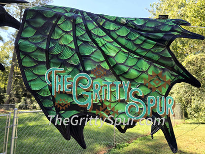 READY TO SHIP- Dragon Saddle Pad (all colors inside)