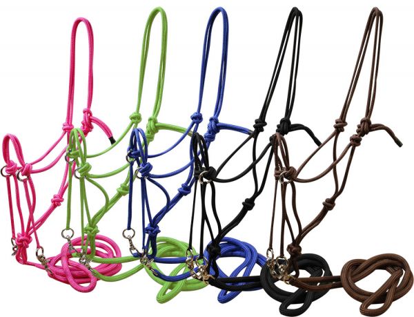 Nylon rope type bitless bridle