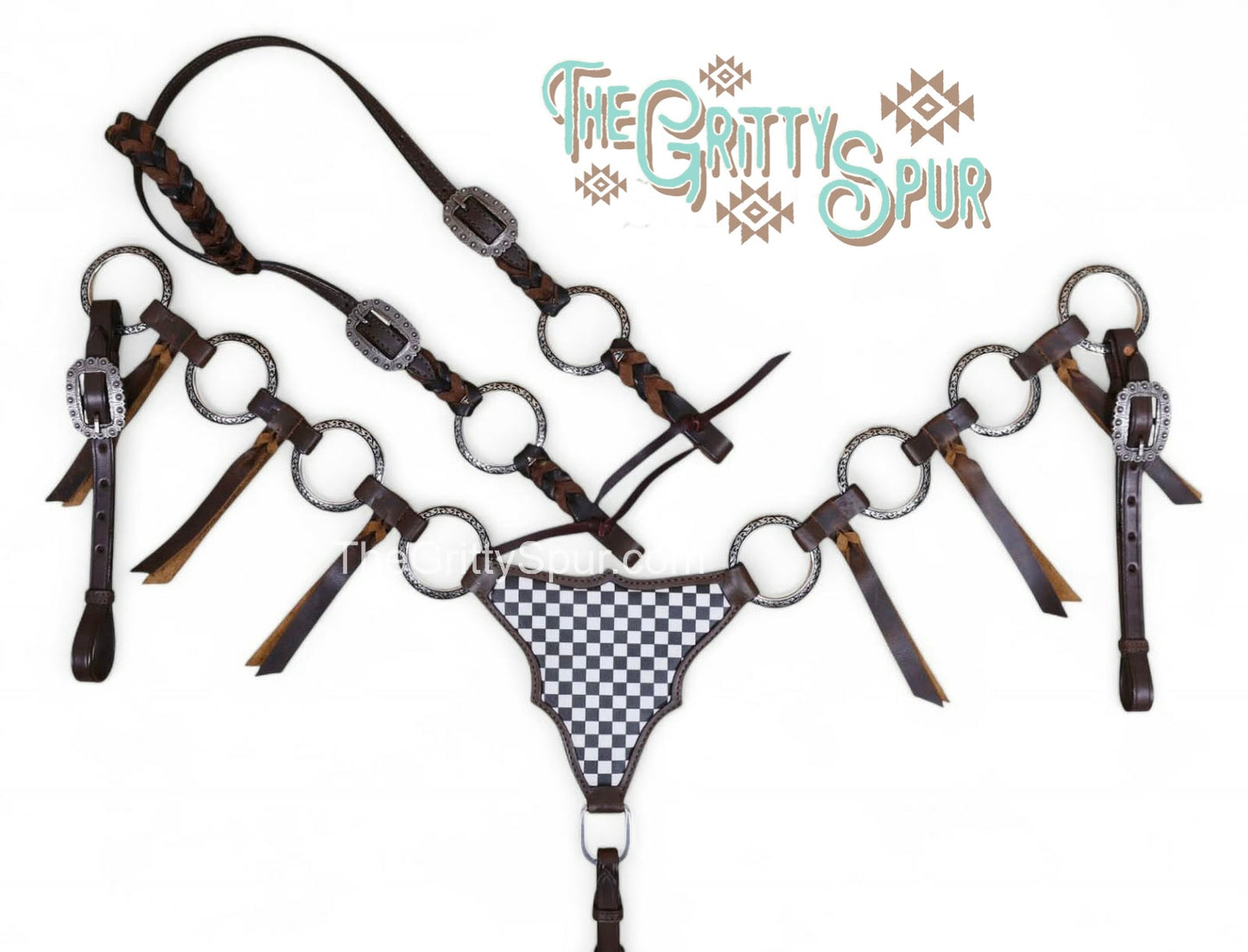 READY TO SHIP- Checker Ring Tack Set