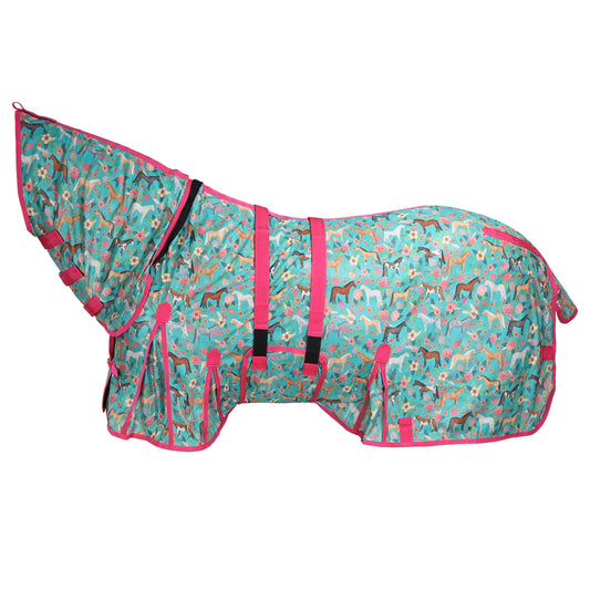 Pasture Posies Mesh Fly Sheet with Neck Cover