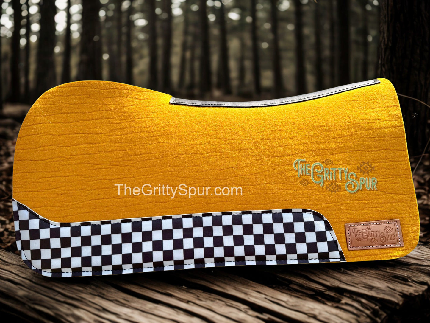 READY TO SHIP- Yellow 100% Wool Saddle Pad (choose details inside)