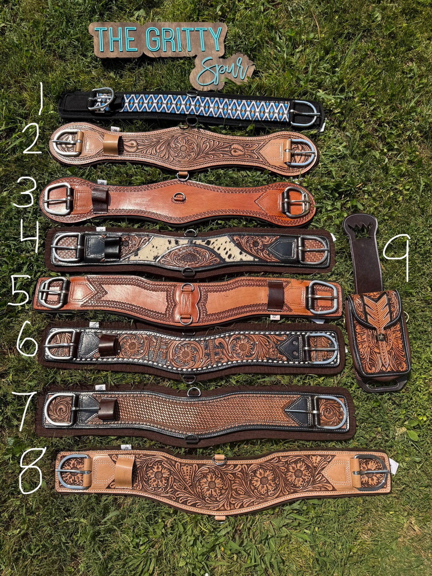 READY TO SHIP- Leather felt girths