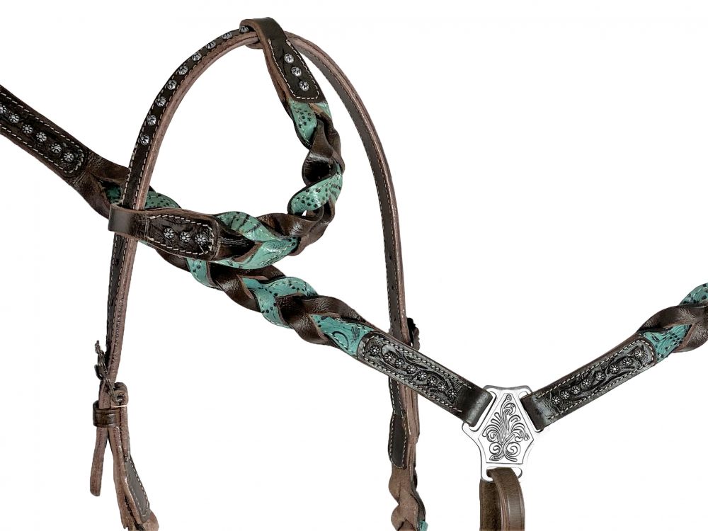 Miracle Braid One Ear Headstall and Breast Collar Set