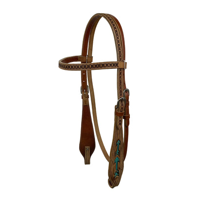 Teal Arrows Browband Headstall and Breastcollar Set