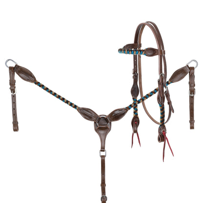 Desert Dawn Mohair Browband Headstall and Breastcollar Set