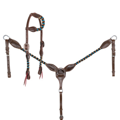 Desert Dawn Mohair Browband Headstall and Breastcollar Set