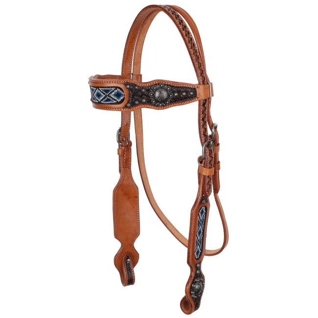 READY TO SHIP- Nightshade Beaded Browband Headstall and Breastcollar Set