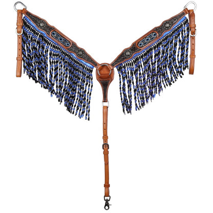 READY TO SHIP- Nightshade Beaded Browband Headstall and Breastcollar Set