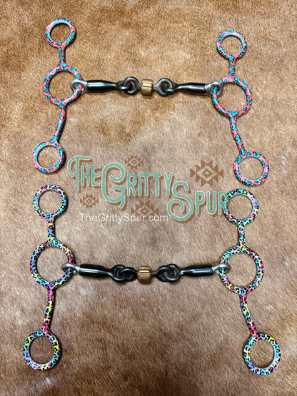 READY TO SHIP- Pattern and colored bits (snaffle and jr cowhorse)