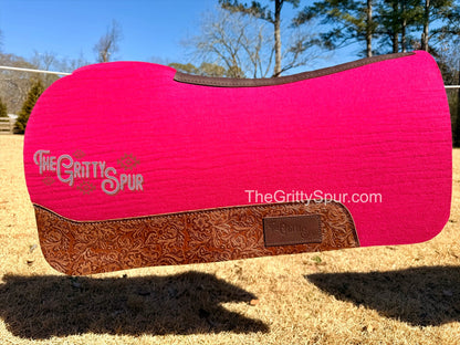 READY TO SHIP- Hot Pink 100% Wool Saddle Pad (choose details inside)