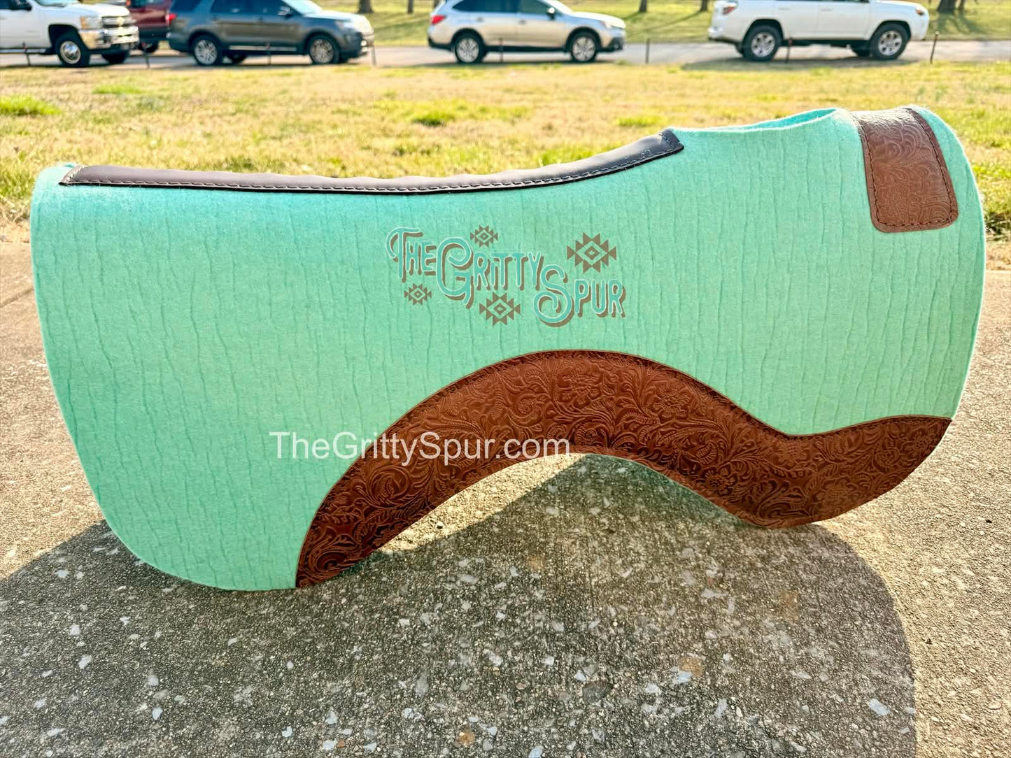 READY TO SHIP- Teal 100% Wool Saddle Pad