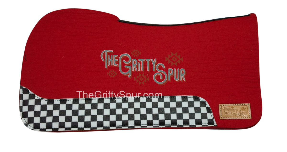 PRE ORDER- CHECKER WEAR LEATHER- Colored 100% wool felt saddle pad- tester pads