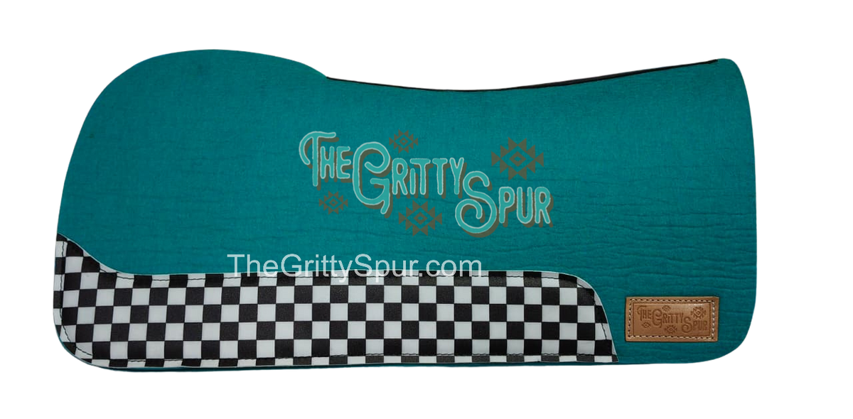 PRE ORDER- CHECKER WEAR LEATHER- Colored 100% wool felt saddle pad- tester pads