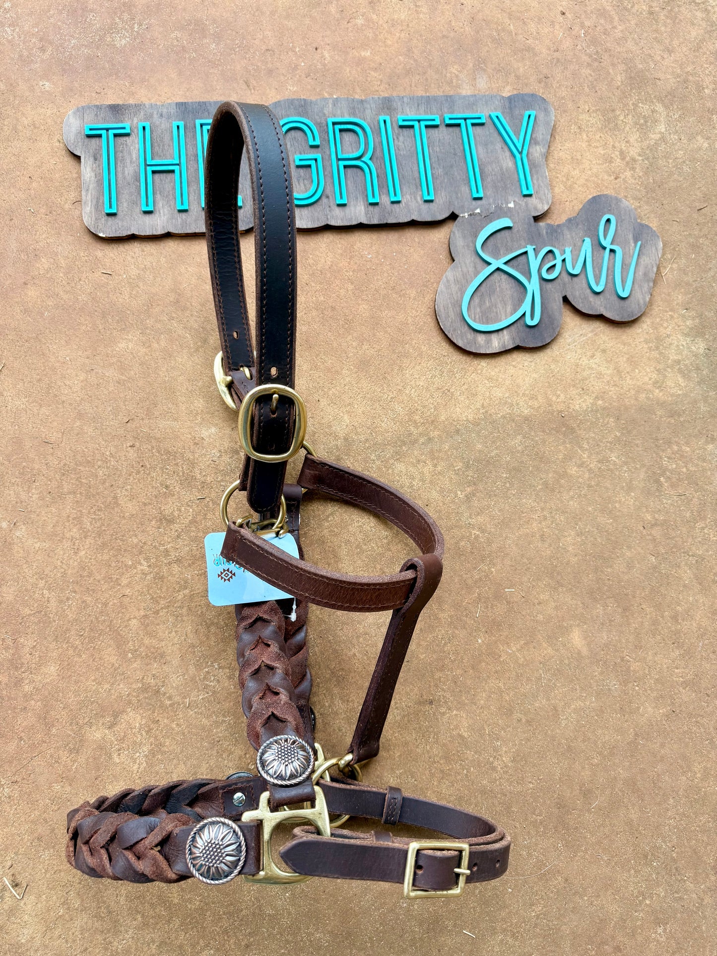 READY TO SHIP- Gorgeous Oiled Harness Leather Braided Halter