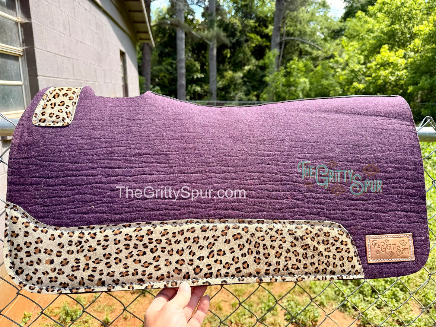 READY TO SHIP- Purple 100% Wool Saddle Pad (choose details inside)
