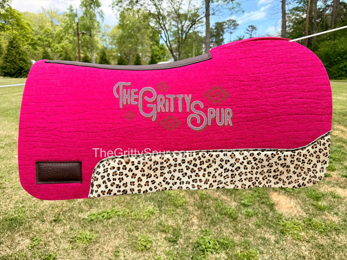 READY TO SHIP- Hot Pink 100% Wool Saddle Pad (choose details inside)