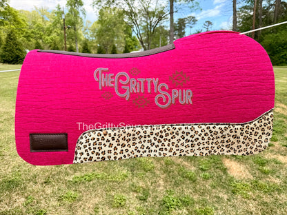 READY TO SHIP- Hot Pink 100% Wool Saddle Pad (choose details inside)