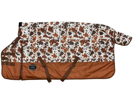 Cow print turnout blanket 1200d 300g fill