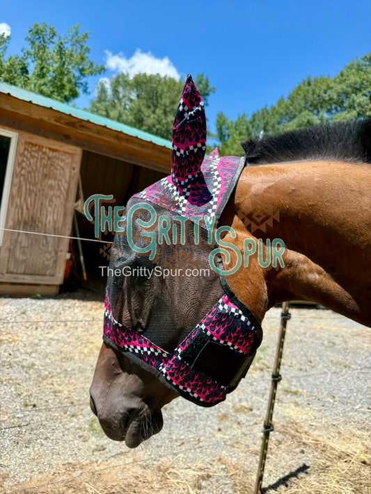 READY TO SHIP- Printed Fly Masks- ALL HORSE SIZE
